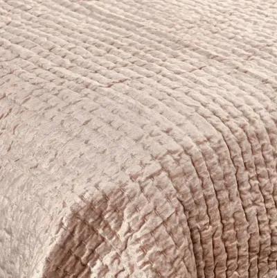 Dimitry 100% Rayon Velvet Bliss Pink King Quilt