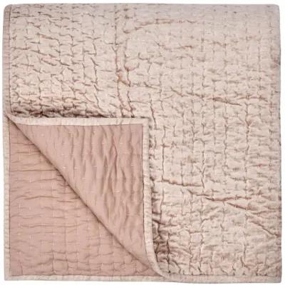 Dimitry 100% Rayon Velvet Bliss Pink King Quilt