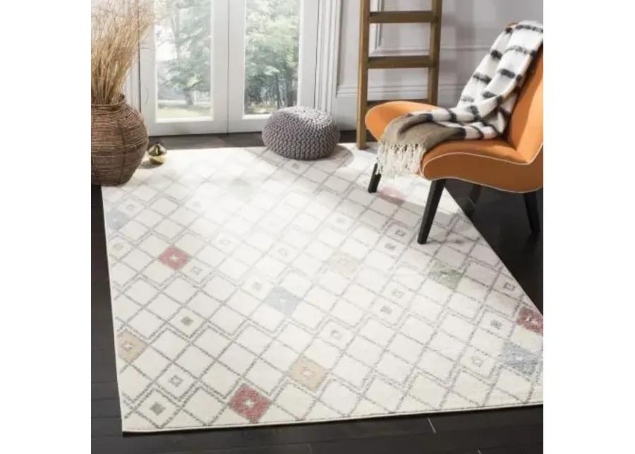 Adirondack Contemporary Ivory / Multi 5'-1" X 7'-6" Powerloomed Rug