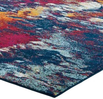 Entourage Foliage Contemporary Modern Abstract 5x8 Area Rug