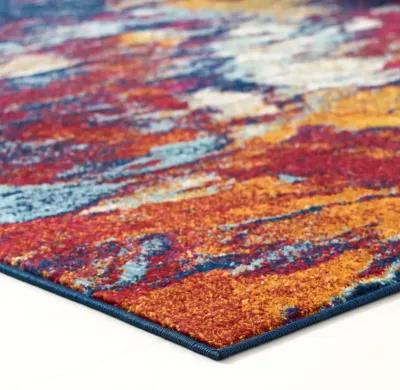 Entourage Foliage Contemporary Modern Abstract 5x8 Area Rug