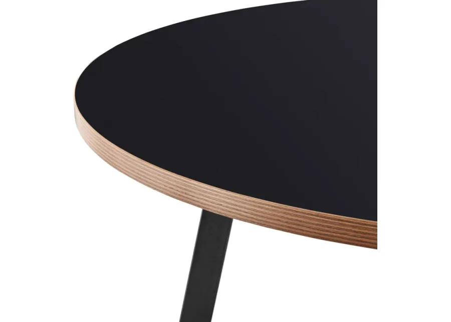 courtdale kd 42" round dining table, black(assembly required)