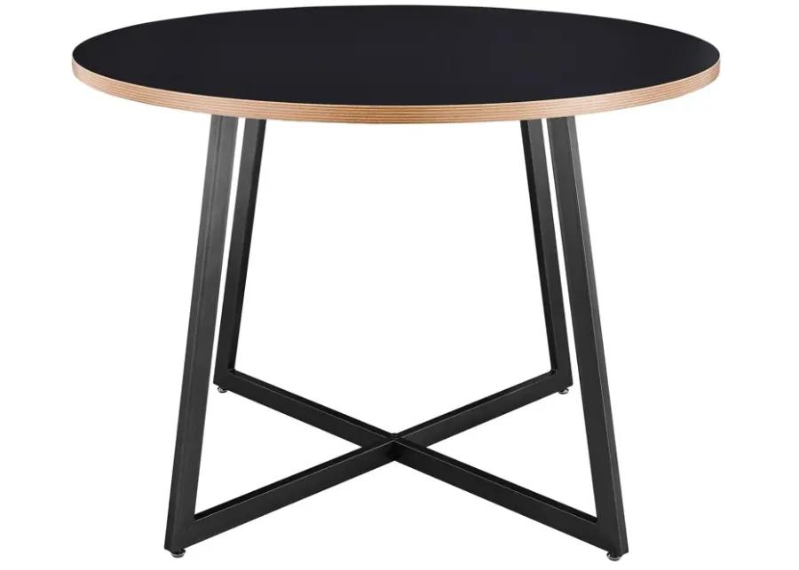 courtdale kd 42" round dining table, black(assembly required)