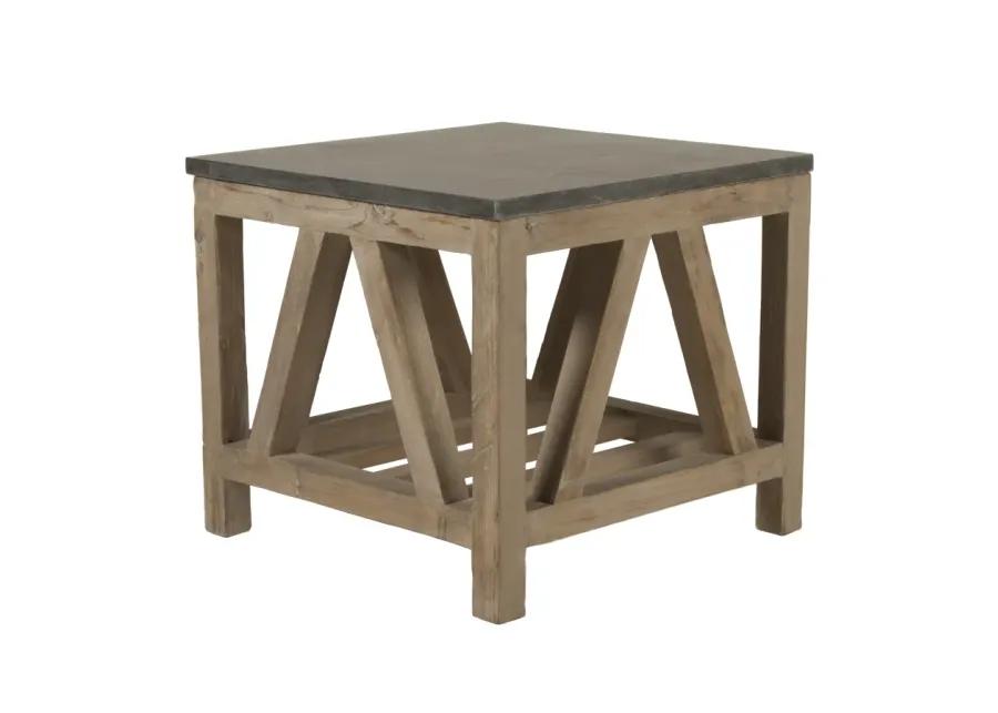 Blue Stone End Table