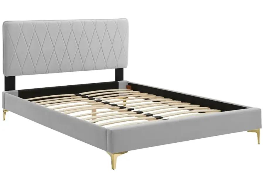 Phillipa Performance Velvet King Platform Bed