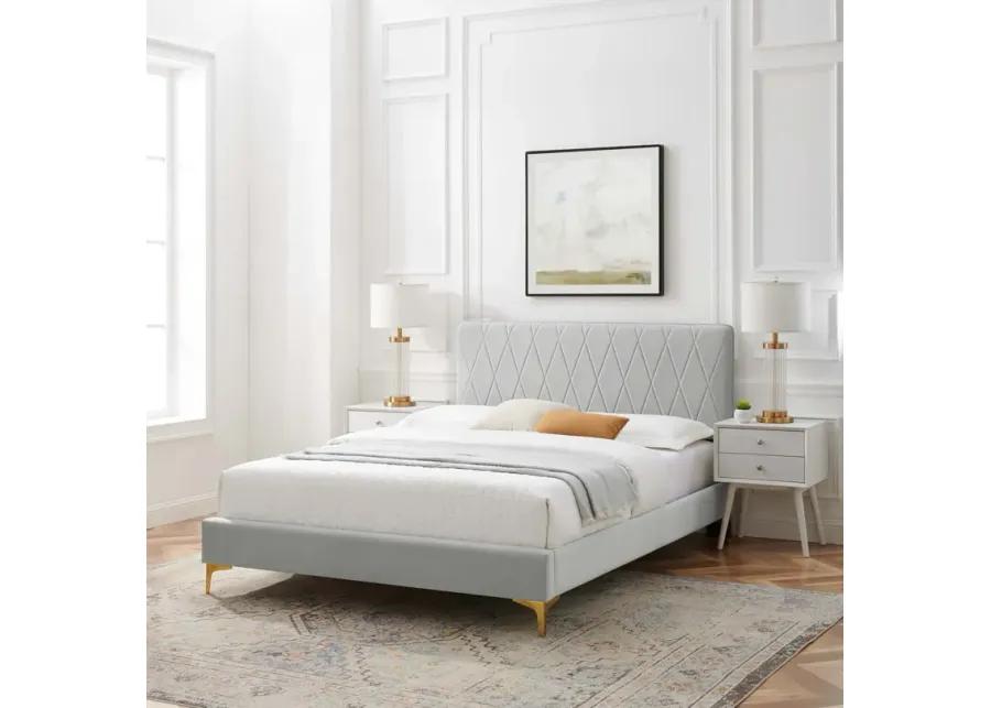 Phillipa Performance Velvet King Platform Bed