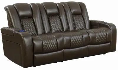 Delangelo Power^2 Sofa with Drop-down Table Brown