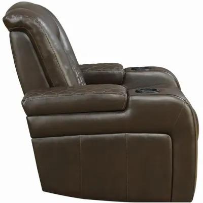 Delangelo Power^2 Sofa with Drop-down Table Brown