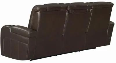 Delangelo Power^2 Sofa with Drop-down Table Brown