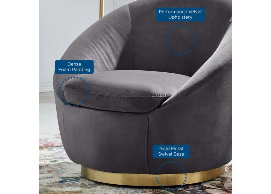 Buttercup Performance Velvet Performance Velvet Swivel Chair