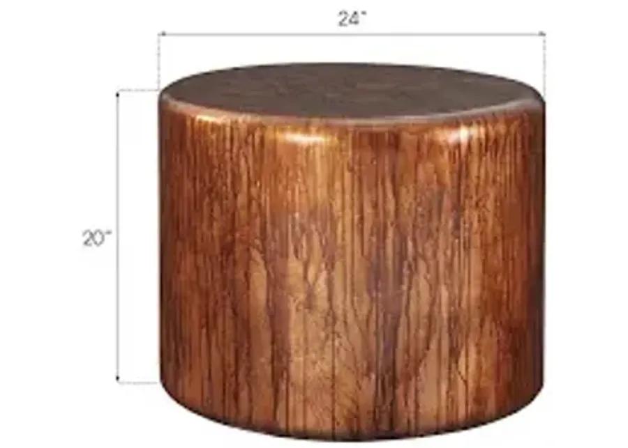 button end table, von braun finish