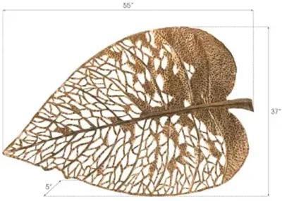 birch leaf wall art, copper, md