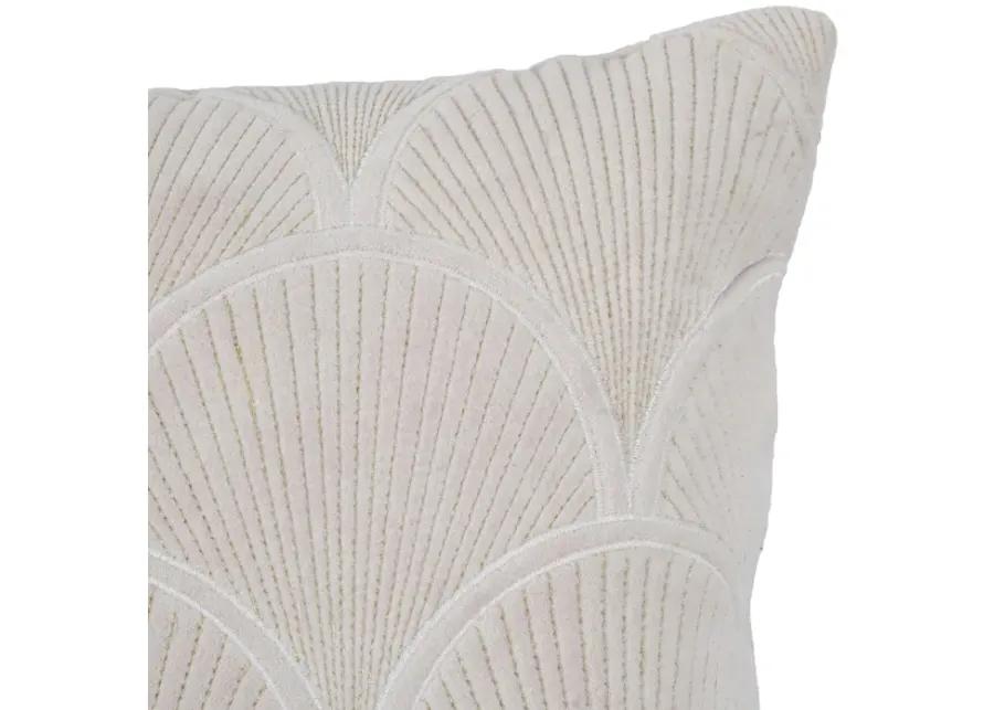 Destiny White Woven Cushion