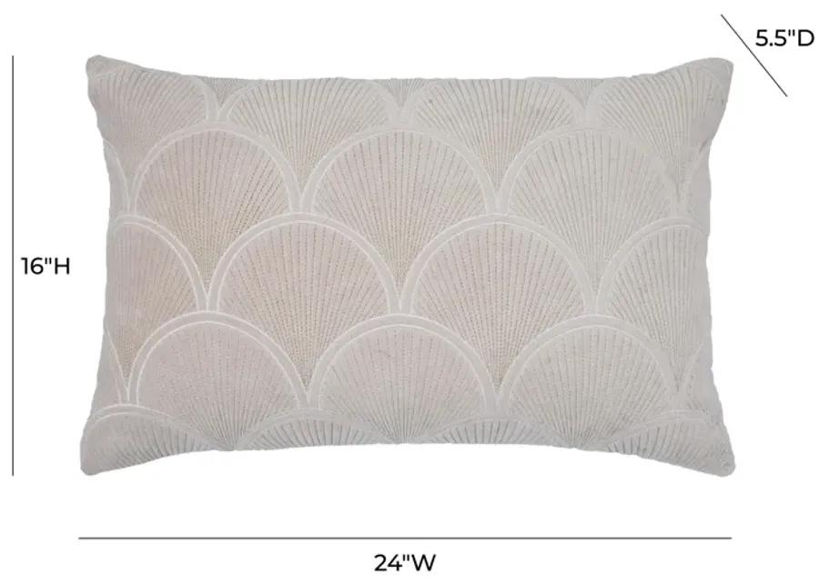 Destiny White Woven Cushion