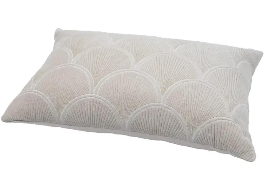 Destiny White Woven Cushion