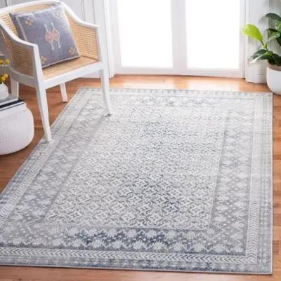 Brentwood 899 Ivory / Light Grey 4' X 6' Small Rectangle Powerloomed Rug