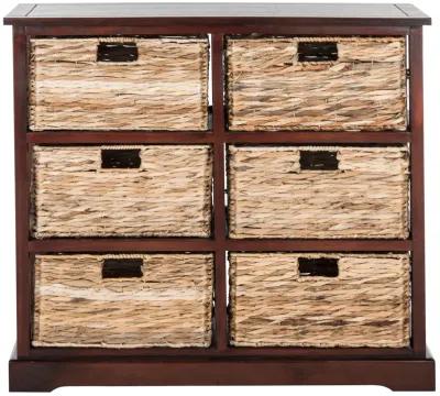 KEENAN 6 WICKER BASKET STORAGE CHEST