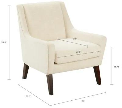 INK+IVY Scott Cream/Morrocco Accent Chair