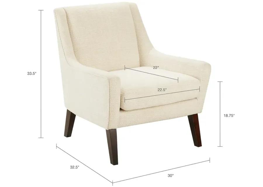 INK+IVY Scott Cream/Morrocco Accent Chair