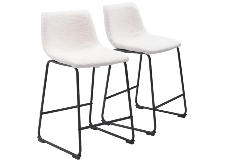 Smart Counter Stool (Set of 2) Ivory