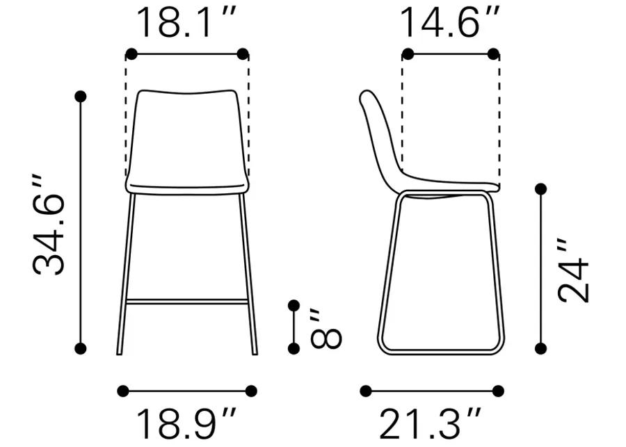 Smart Counter Stool (Set of 2) Ivory