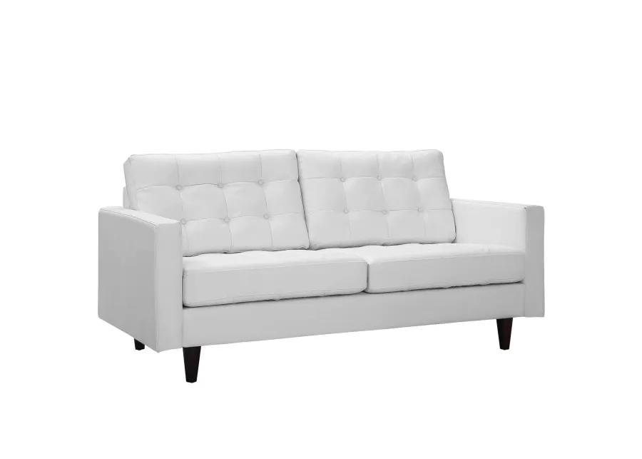 Empress Bonded Leather Loveseat