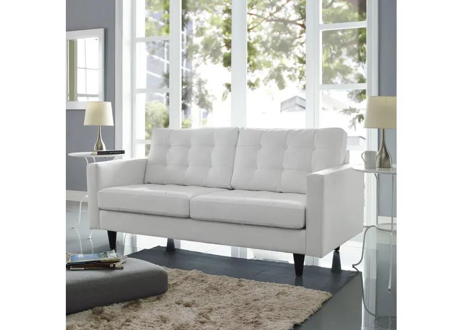 Empress Bonded Leather Loveseat