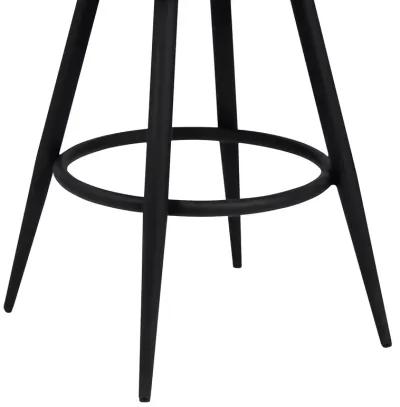 Amador 26" Counter Height Barstool in a Black Powder Coated Finish and Vintage Gray Faux Leather