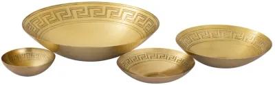 Greek Key Bowl - Set of 3 Brass