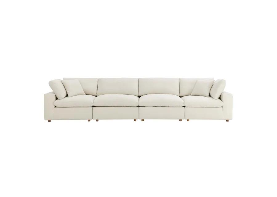 Commix Down Filled Overstuffed 4-Piece Modular Sofa