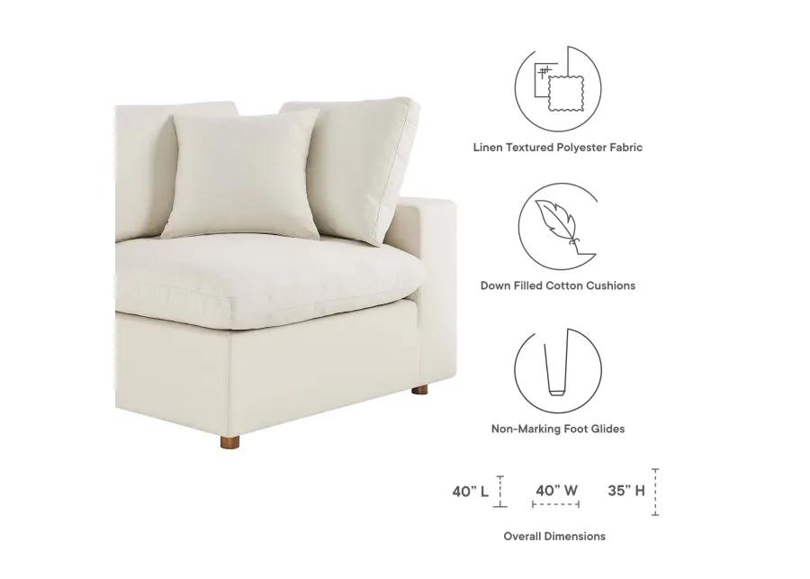 Commix Down Filled Overstuffed 4-Piece Modular Sofa