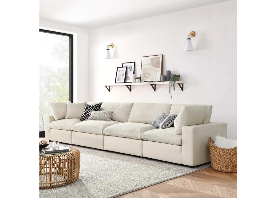 Commix Down Filled Overstuffed 4-Piece Modular Sofa