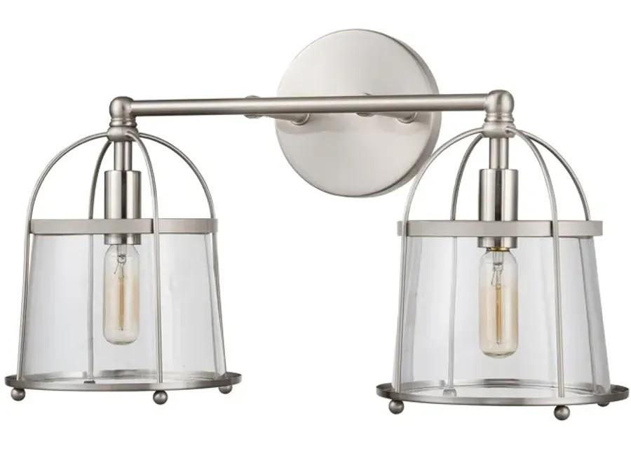 Merrick 17" Wide 2-Light Vanity Light - Satin Nickel