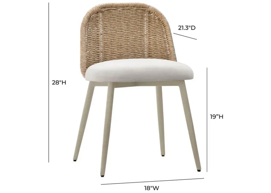 Alexa Cream Outdoor Dining Chair