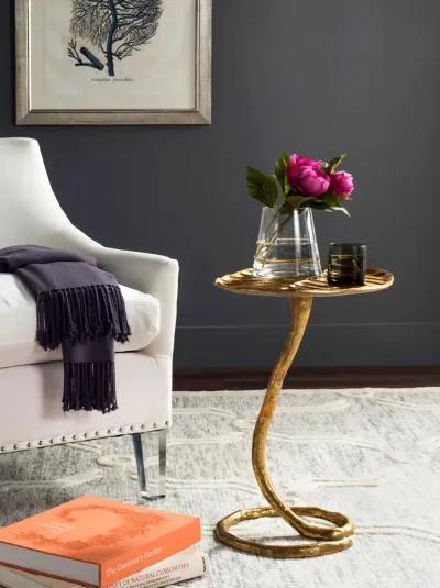 MINA GOLD FOIL PETAL SIDE TABLE