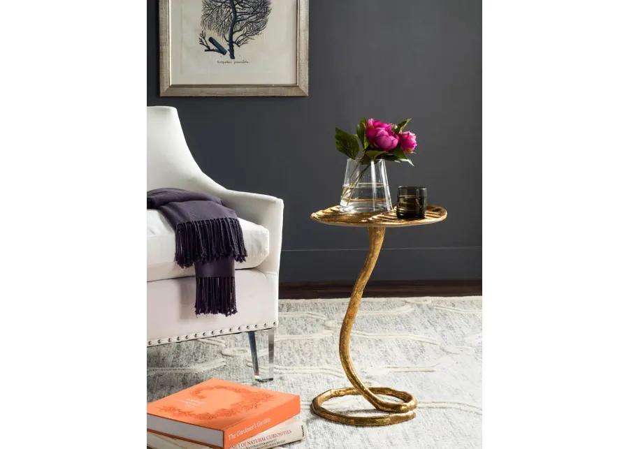 MINA GOLD FOIL PETAL SIDE TABLE