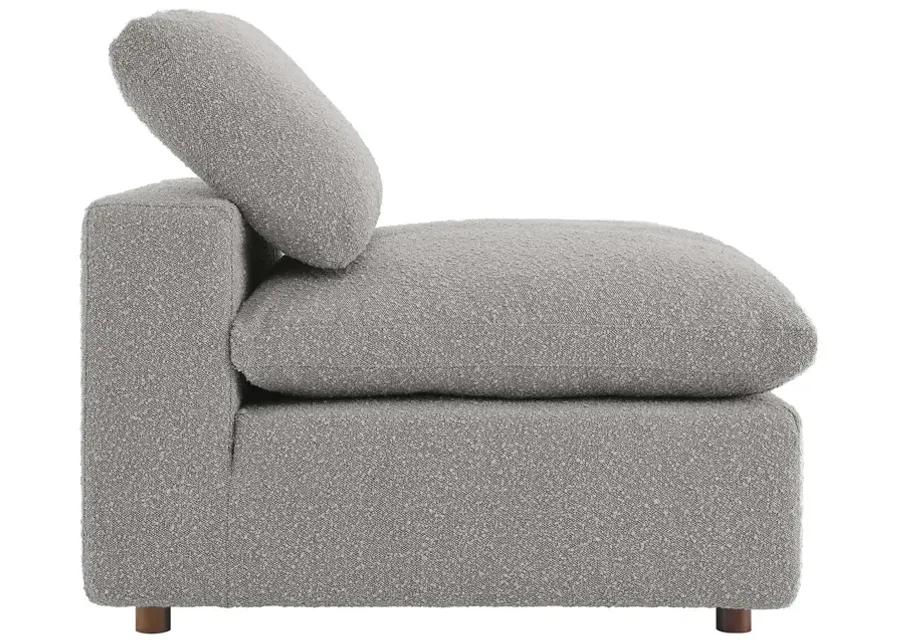 Commix Down Filled Overstuffed Boucle Fabric Armless Chair