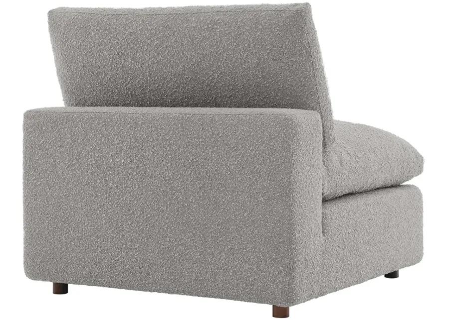 Commix Down Filled Overstuffed Boucle Fabric Armless Chair