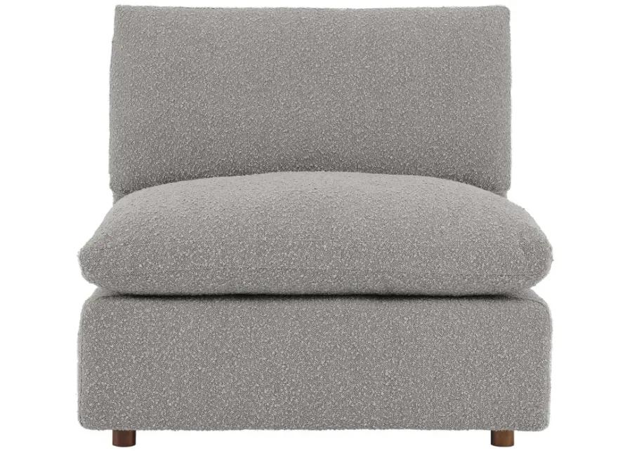 Commix Down Filled Overstuffed Boucle Fabric Armless Chair