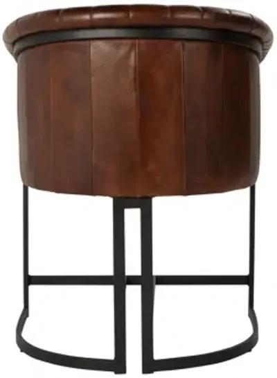 Seville Top Grain Leather Dining Chair in Brown