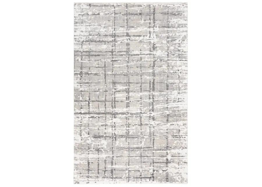 Couture Ivory/Gray Classic/Updated NZ Wool/Tencel Blend 10' x 13' Rectangle Rug