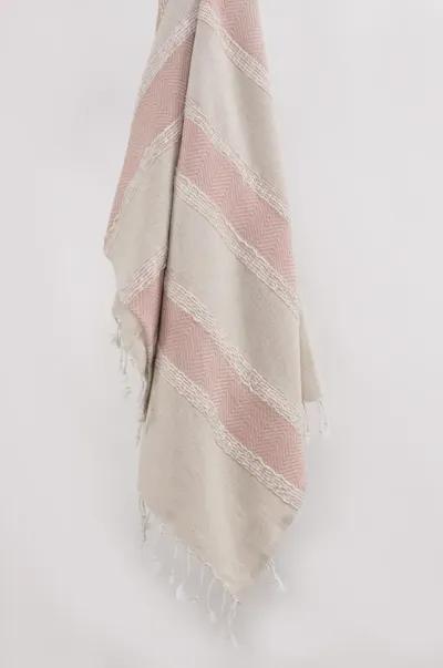 Stripe And Chevron Natural  Throw