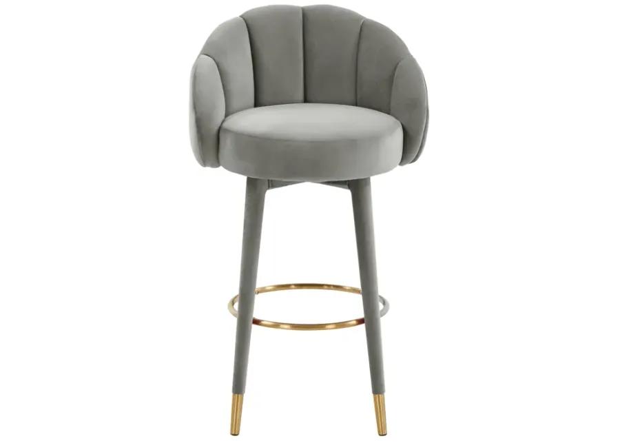 Myla Light Grey Swivel Bar Stool