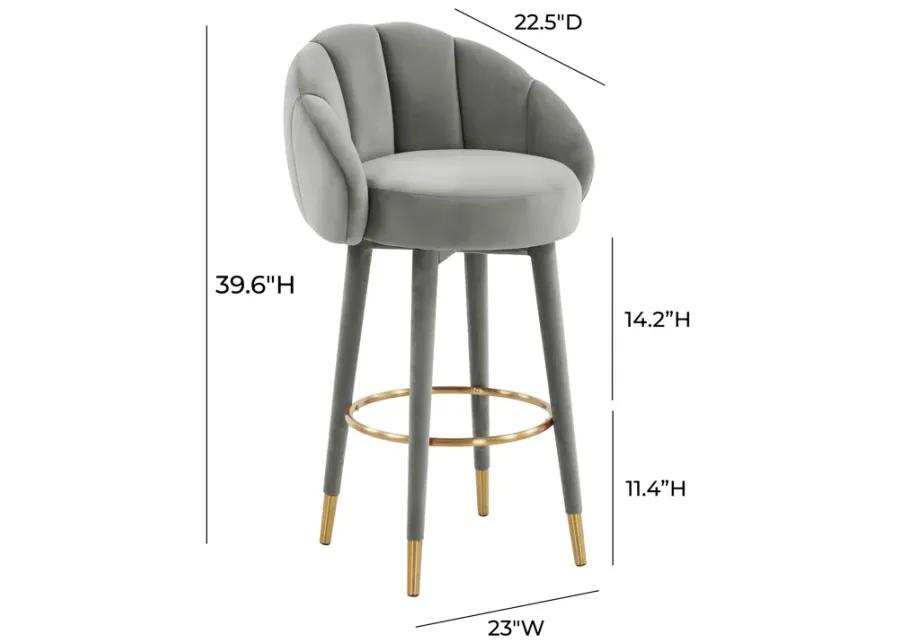 Myla Light Grey Swivel Bar Stool