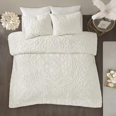 Madison Park Laetitia Off-White 2 Piece Cotton Chenille Comforter Set