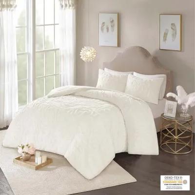 Madison Park Laetitia Off-White 2 Piece Cotton Chenille Comforter Set