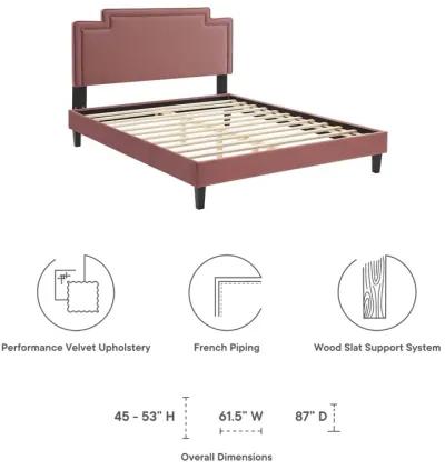 Liva Performance Velvet Queen Bed