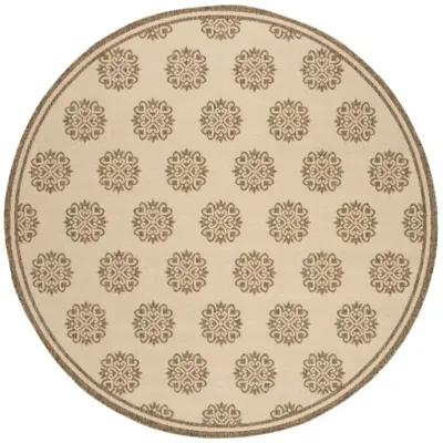 LINDEN 181 Collection LND181A-6R Cream / Beige 6'-7" X 6'-7" Round