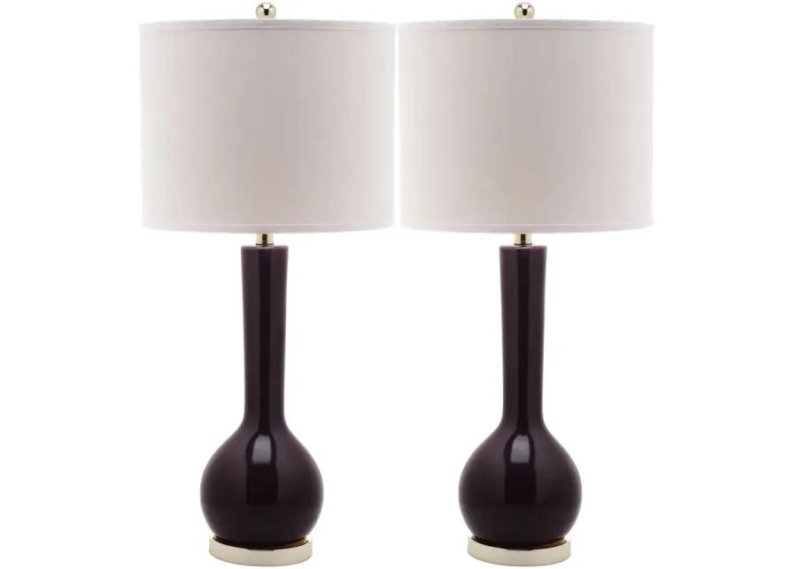 Mae 30.5-Inch H Long Neck Ceramic Table Lamp - Set of 2