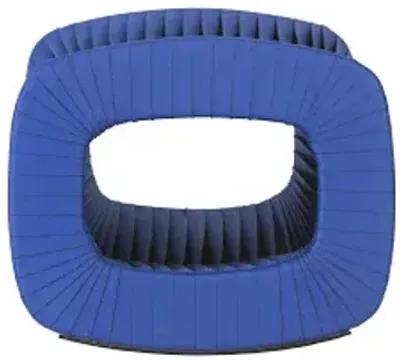 seat belt ottoman, blue/black